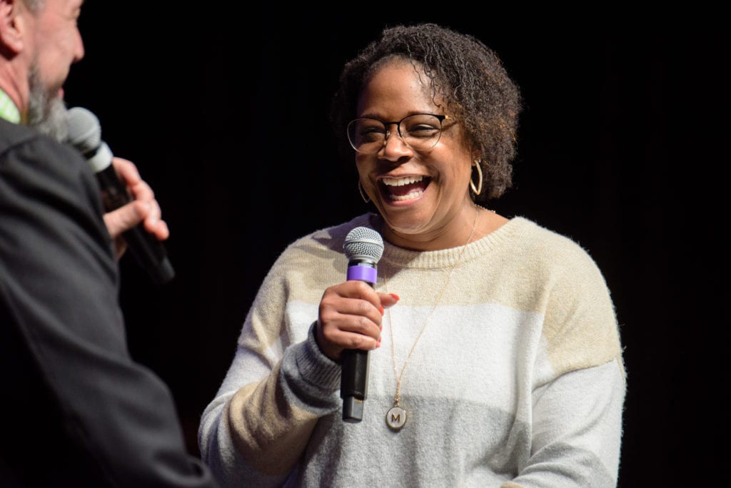 Missie Branch shares her testimony at CSU Chapel