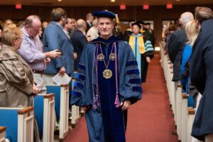 President Costin at physician assistant graduation December 2019