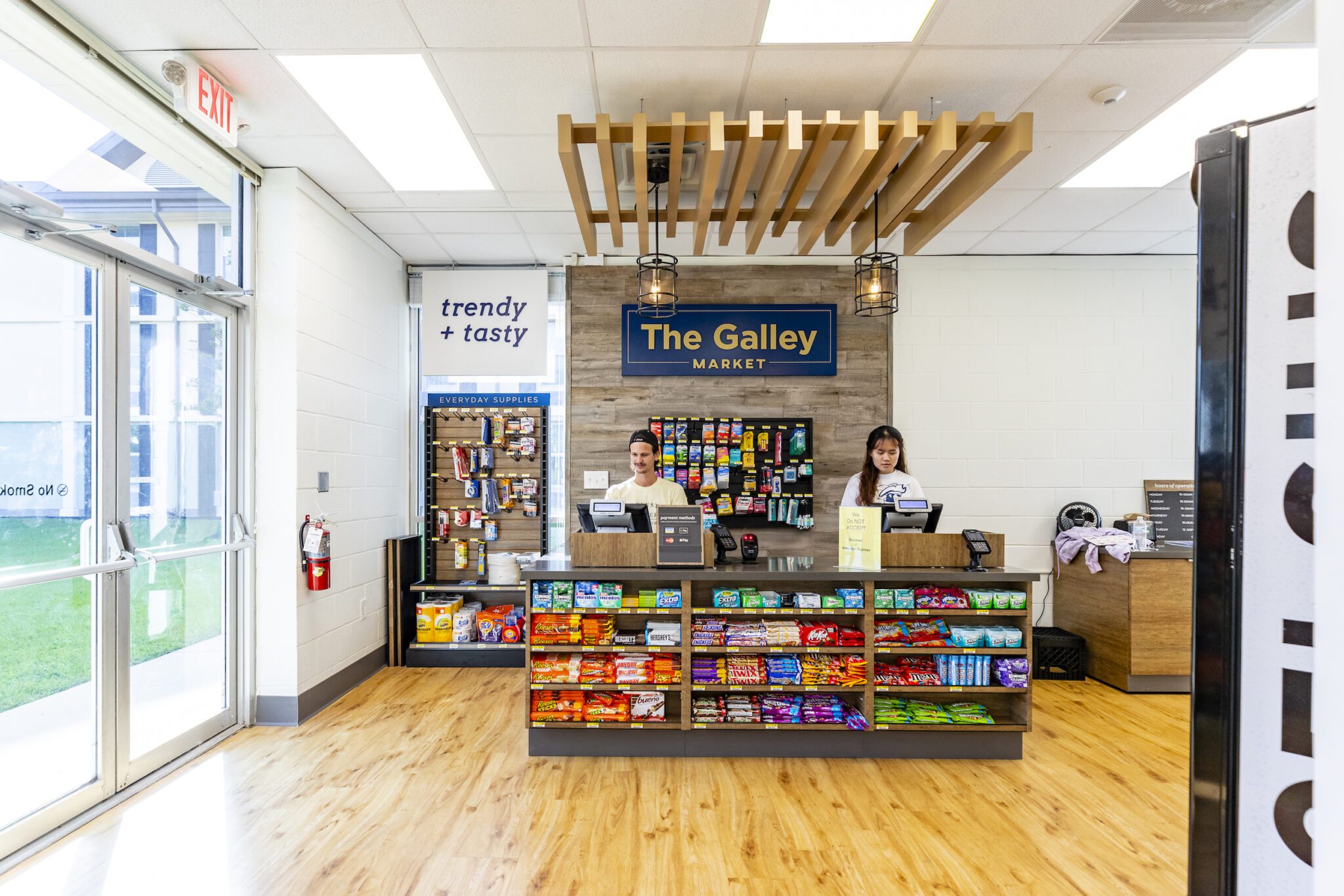 Inside of the Hub Galley, a grab and go convenience store format