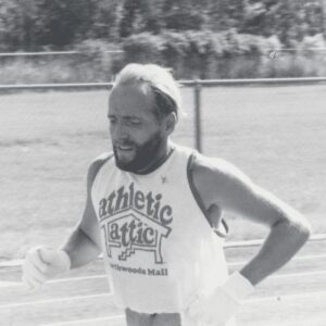 Steve Kiser running in the 1980s