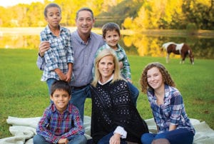 Nicholsons and children at Connie Maxwell