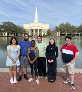 Annalisa Blevins, Jacob Himes, Teneah Fee, Jonathan Moyd, Meredith Lane, and Luke Jones. Not pictured: Iris Salvador and Alyssa Medina.