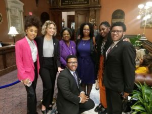 College Democrats|College Democrats|College Democrats|A man (left) and a girl (right)