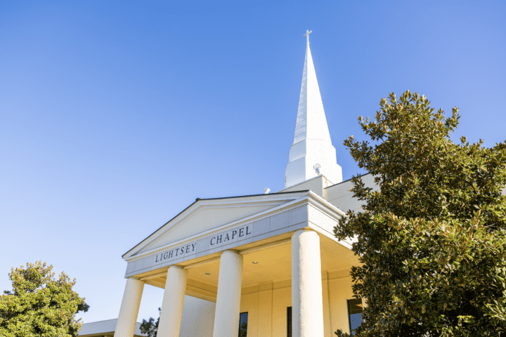 Lightsey Chapel serves as an iconic building on Charleston Southern University campus