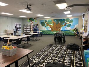 A decorative and creative college classroom learning space for preservice teachers