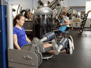 Students at CSU are working out at the gym in the Brewer Center