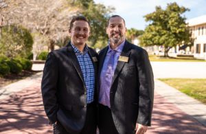 John Davis and Seth Friend on campus