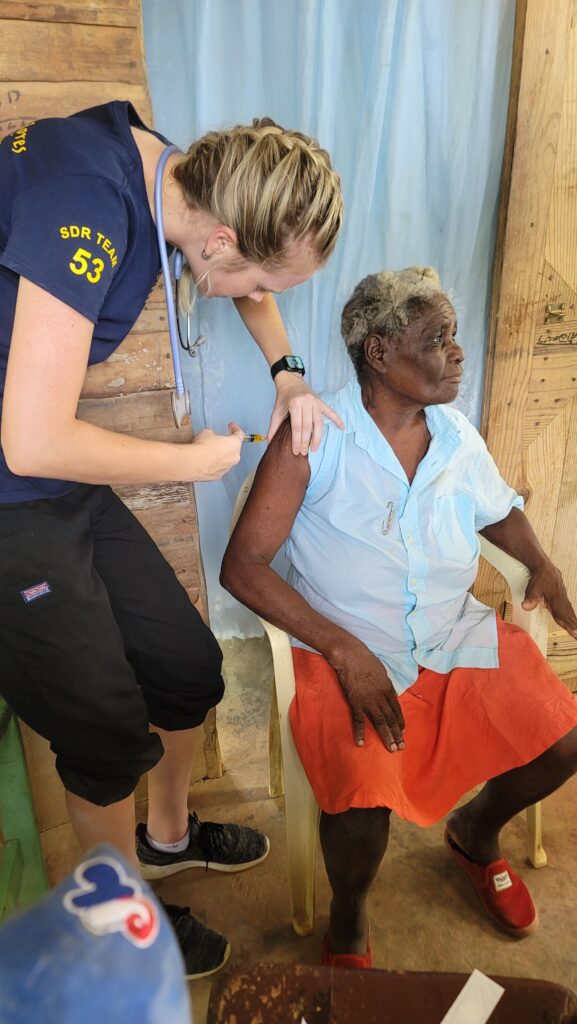 Taryn providing B12 shot