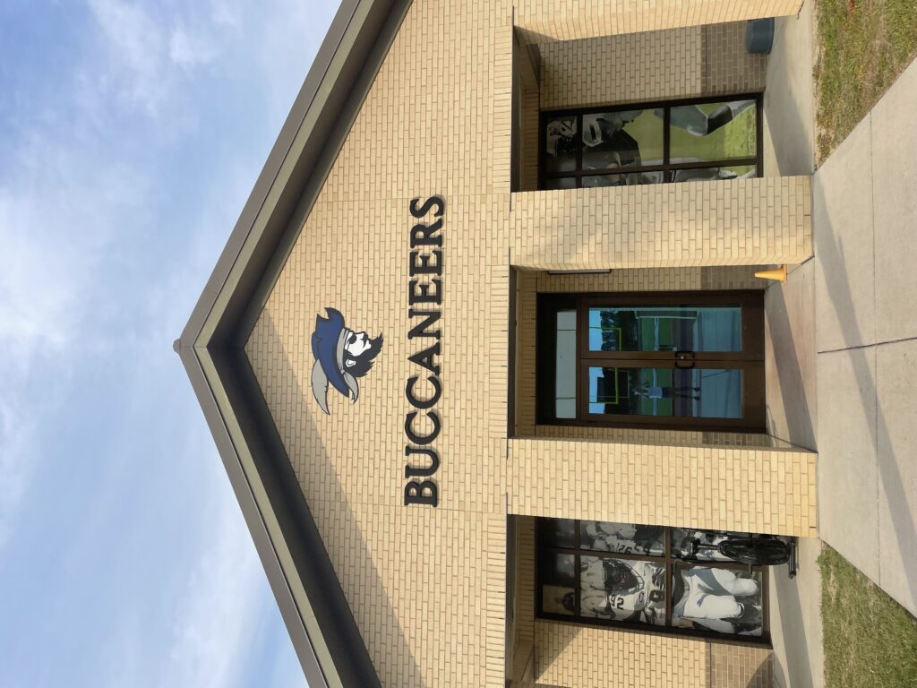 This is the building of football players locker room