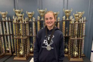 Ella Grace Harrison was national runner-up in Class C skeet at the national collegiate clay target championship in San Antonio, Texas.
