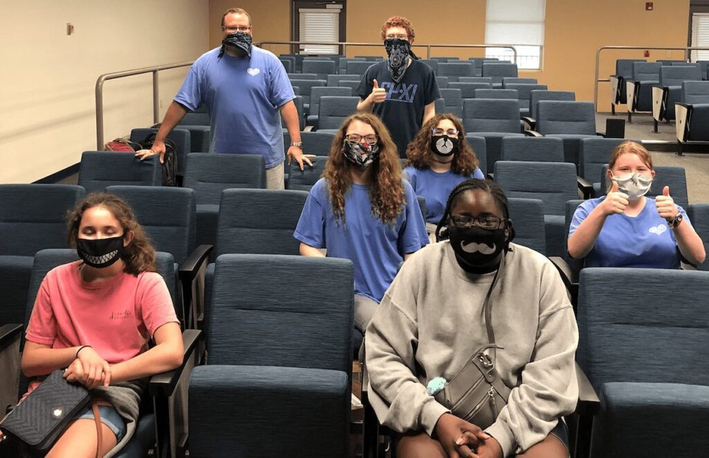 Young women at the Charleston Southern Cybersecurity camp