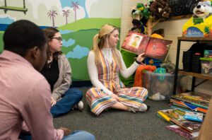 education majors in the College of Education lab
