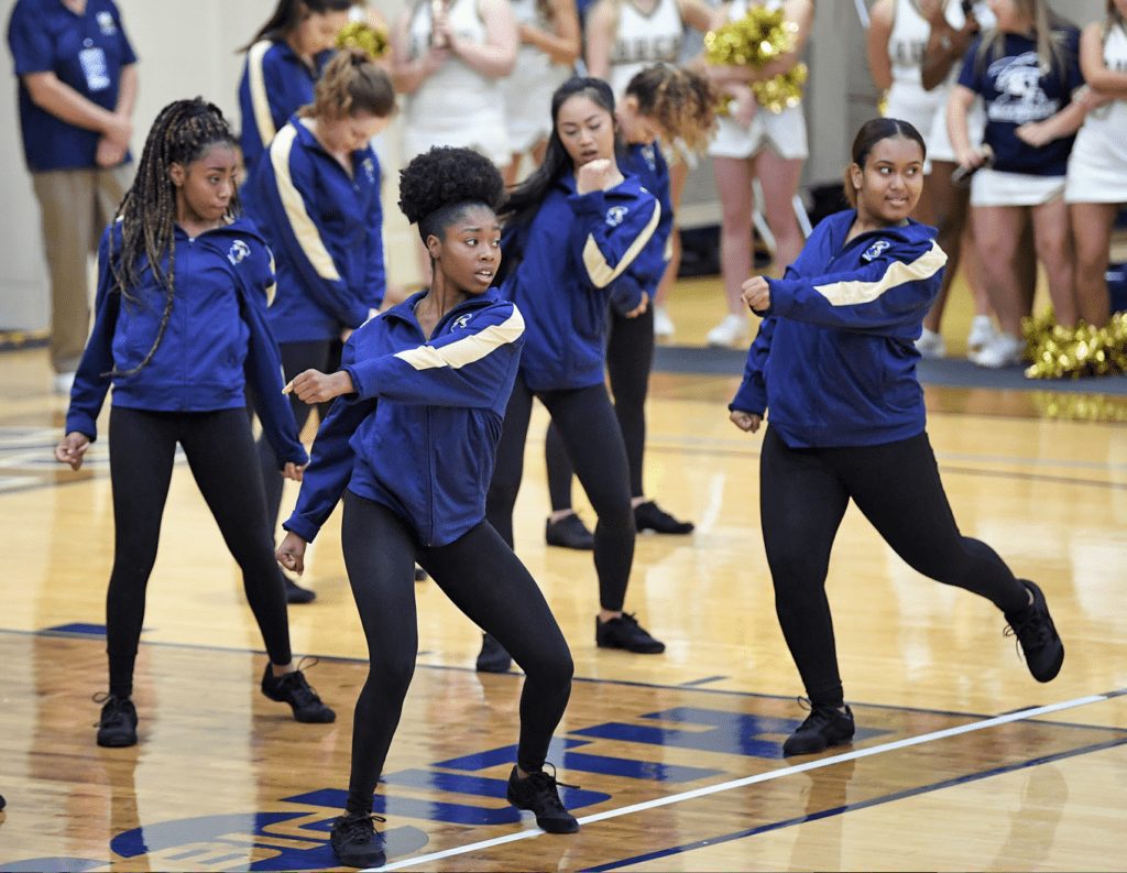 Charleston Southern dance team and Joaline Diez